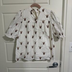 Shop the Mint Longhorn Cow Shirt